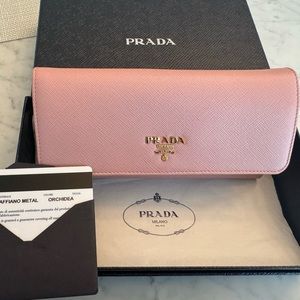 Prada Large Saffiano Leather Wallet NIB